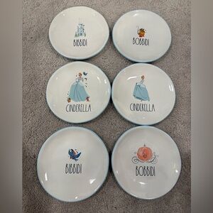 6 Disney Cinderella Rae Dunn Ceramic Plates
